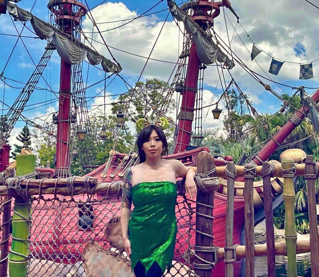 Tinkerbell Costume at Fantasy Springs inside Tokyo DisneySea (©Melanie Lee)