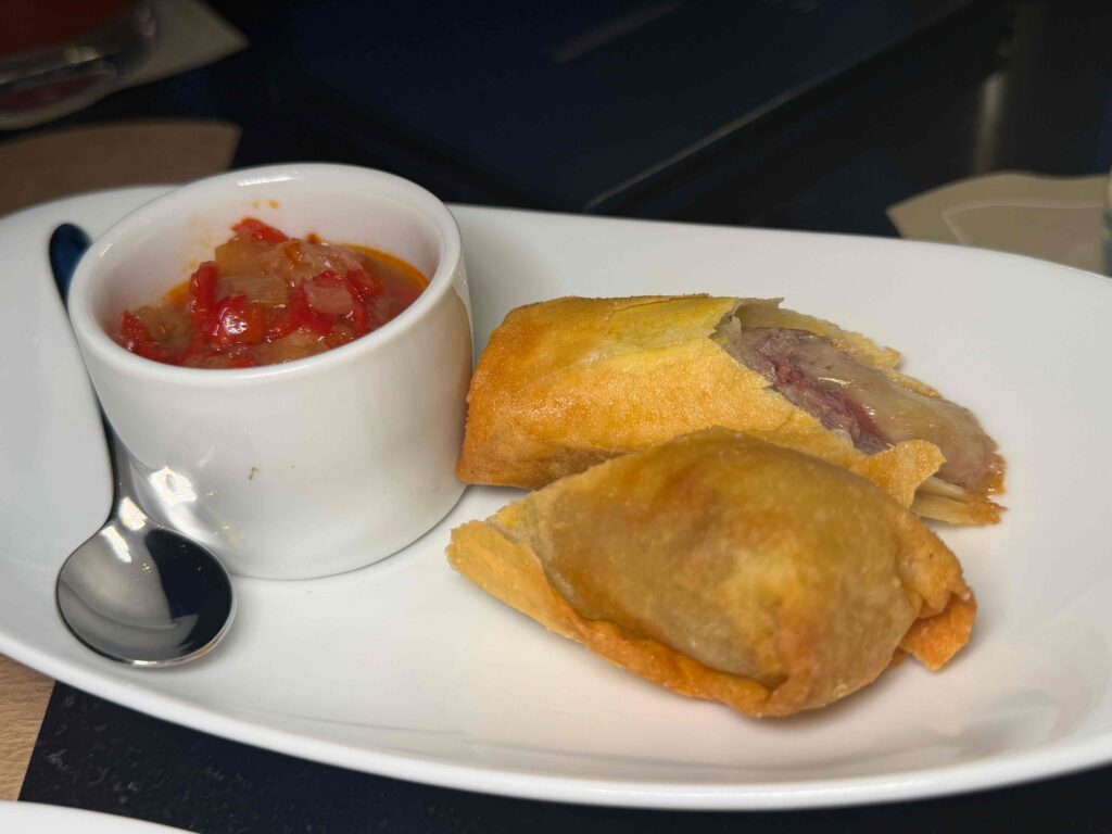 Wagyu Cheesesteak Spring Rolls at Skyhigh (©Melanie Lee)